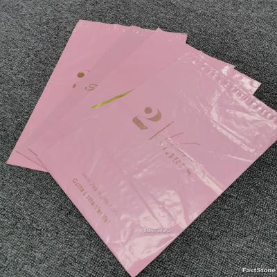 China Eco Friendly Eco Friendly Custom Printed Pink Poly Courier Mailing Packaging Biodegradable Postage Plastic Bags for sale