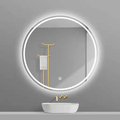 China OEM ODM Bathroom Mirror Frameless Fogproof Lighted Wall Mounted Washroom Decorative Bath Mirror With Led Light for sale