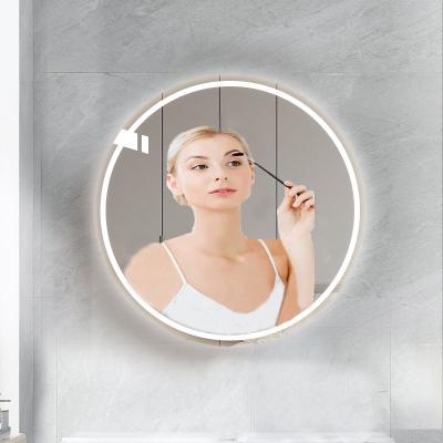 China Wall Mounted Led Hairdresser Lighted Salon Mirror Defogger Led Lighted Frameless Bathroom Mirror for sale