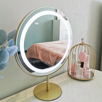 China Lighted Table Tops Stand Up Cosmetic Led Mirror Makeup Dressing Table Light Vanity Mirrors With Lights for sale