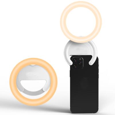 China 2022 New ABS 360 Degree Lighting 4 Level Dimming Led Light Fill Light Led Selfie Ring Light By Phone for sale