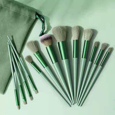 China Angular Blush Portable Professional High Quality MINI Face Makeup Brushes Cosmetic Set Makeup Brush With Cloth Bag for sale