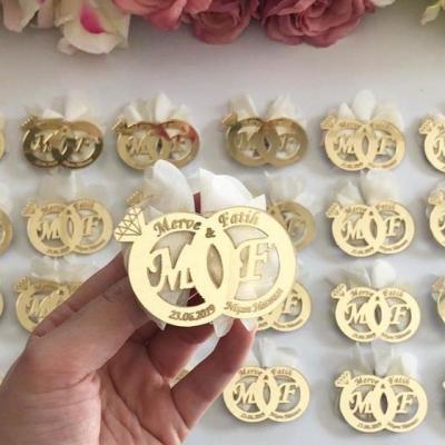 China Custom Acrylic Wedding and Engagement Party Favor Tags, Wedding Guest Engagement Gift for sale