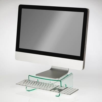 China Eco-friendly Perspex Acrylic Premium iMac Monitor Riser And Keyboard Stand for sale