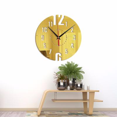 China 2021 Map Wall Clock Eco-friendly Decorative Acrylic DIY Wall Clock Map Home Decor for sale