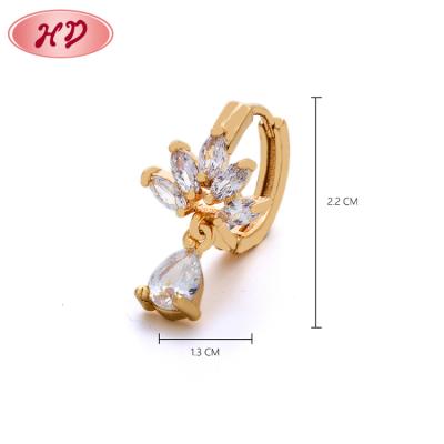 China ODM/OEM Fashion TRENDY Earrings With Pink Zircon Huggie Circle Earrings For Women for sale