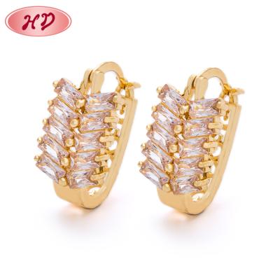 China No Allergic Huggie Flat Earrings Drop Color Gold Classic Circle Charm Stylish Earrings For Women for sale