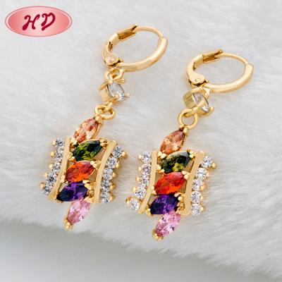 China Copper Alloy Flower Earrings Women Fashion Long Dangle Drop Earrings for sale