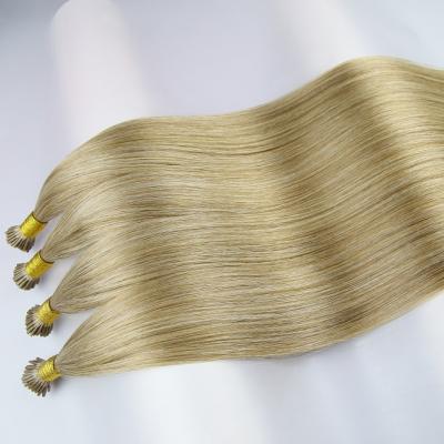 China Silky Straight Wave Russian Keratin Raw Blend Color Itip Remy Hair Pre Bonded Hair Extension for sale