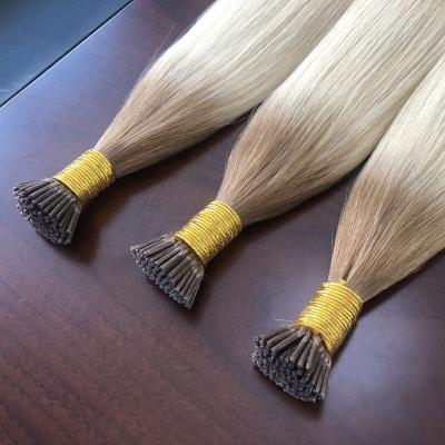 China Silky Straight Wave Keratin Virgin T Colored Hair I Tip Real Raw Russian 6d Hair Extension for sale