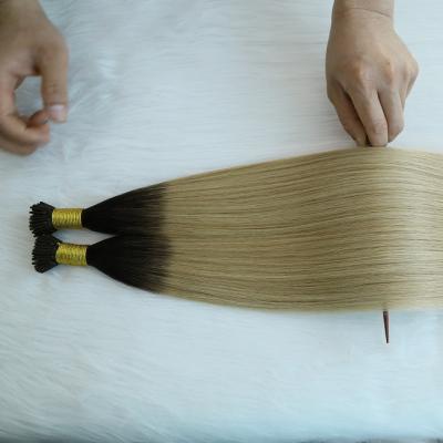 China Silky Straight Wave Keratin T Me Colored Tip Russian Virgin Remy Weft Hair Human Hair Extensions for sale