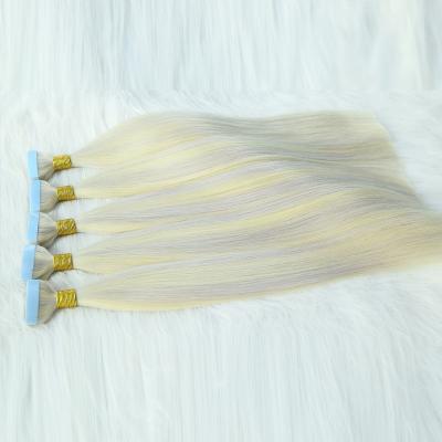 China Natural Raw Wave 16inch P60-silver 4x1cm 100% Virgin Hair Keratin Tape In Hair Extensions for sale