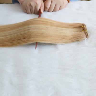 China 100% Silky Straight Remy Wave Human Hair 20inch P#27-60 Machine Made Extensiones Weft Hair for sale