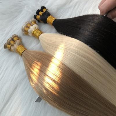 China Handtied Curly Hair Silky Straight Custom Size Color Russian Straight Hair Extensions for sale