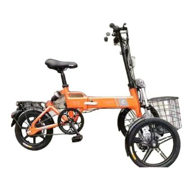 China Newest Aluminum Alloy AERA-K3 China Factory Foldable Electric Bicycle City Road Electric Bike Three Wheel Tilting E-Bike With Lithium Battery for sale