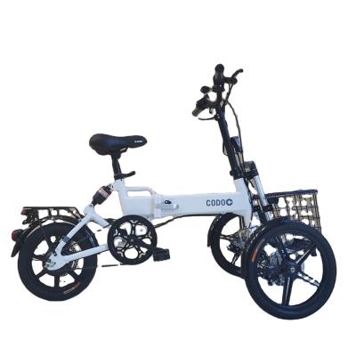 China AERA-K3 Aluminum Alloy EEC and COC Approved Popular Modern Electric Bicycle Folding Three Wheel City Road Lithium Battery Electric Bike for sale