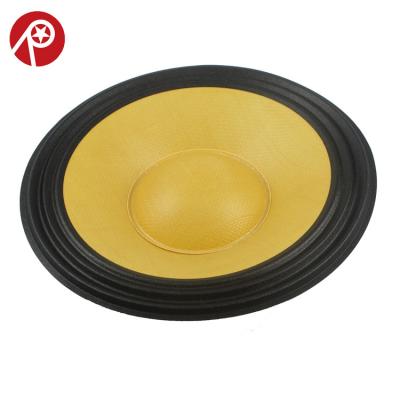 China 10 Inch HIFI Speaker Yellow Fiberglass Cone With Cloth Edge M Roll for sale