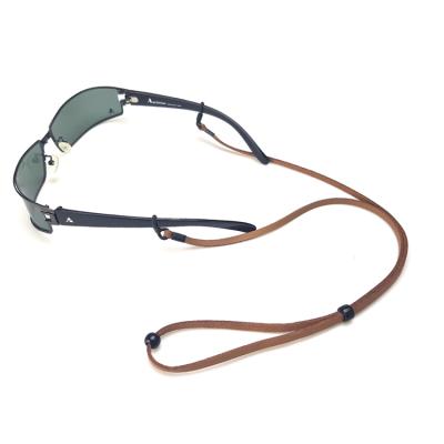 China Premium PU Leather Velvet PU Leather Sunglasses Strap Adjustable Eyewear Retainer Holder Glass Rope Lanyard for sale