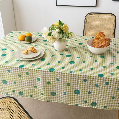 China 2022 Hot Selling Decoration Bubble Printing Floral Table Cloth Plaid Table Cover Kitchen Customize Polyester Table Clothes Party Decoration for sale