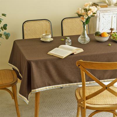 China High Quality Bohemian Decoration Lace Table Cloth Customize Linens Wedding Table Cotton Woven Classic Clothes for sale