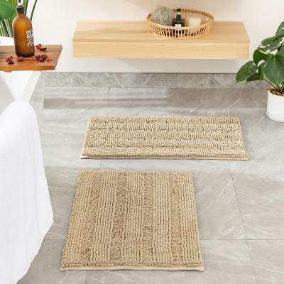 China Washable Solid Chenille Mat Rug Cheap Non-slip Bath Mat Customized Factory Modern Floor Mat for sale