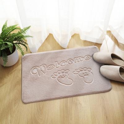 China Rebound Memory Foam Bath Mat Custom Foot Clipping Shower Door Mat Washable Cheap Simple Non Slip Mat for sale