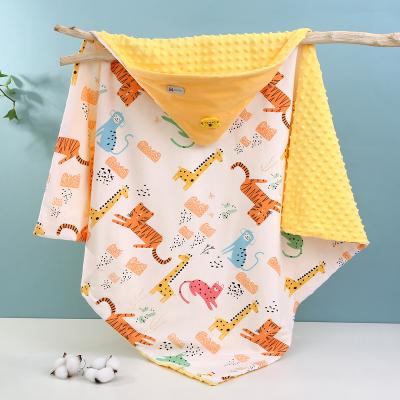 China Mulan Anti-Static Cotton Infant Cartoon Printed Cotton Seersucker Blanket Wrap High Safety-Blankets Newborn Soft Muslin for sale