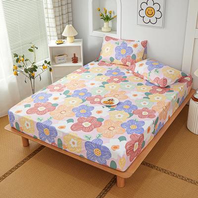 China Eco-friendly High Quality Cotton Polyester Floral Bed Sheets Covers Cartoon Custom Printed Bed Sheet For Bedroom for sale