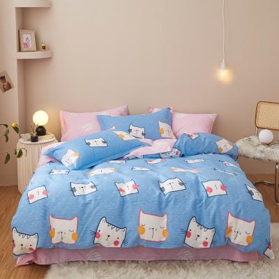 China Nondisposable 100% Cotton Mulan 3D Printing Duvet Cover 40S Bedding Sets Custom Home Textile Bed Sheets For Kids for sale