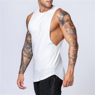 China 2022 QUICK DRY Men's Bodybuilding Singlet White Cotton Singlet Vest Bodybuilding Tank Tops Summer Fitness Singlet Sleeveless Singlet for sale