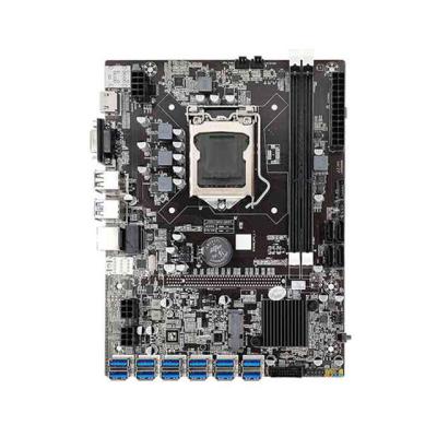 China B75 LGA1155 Motherboard Support 12 Desktop Graphics Cards GPU DDR3 RAM Memory SATA3.0+MSATA Tarjeta Madre 12 for sale