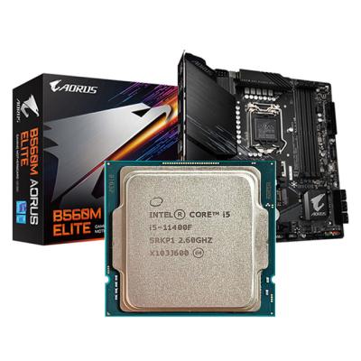 China Desktop for Intel Core i5 11400F CPU +GA B560M AORUS ELITE motherboard suit no integrated graphics LGA 1200 new but no cooler for sale