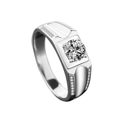 China BOHIME 925 Sterling Silver Mens Ring with Moissanite for sale