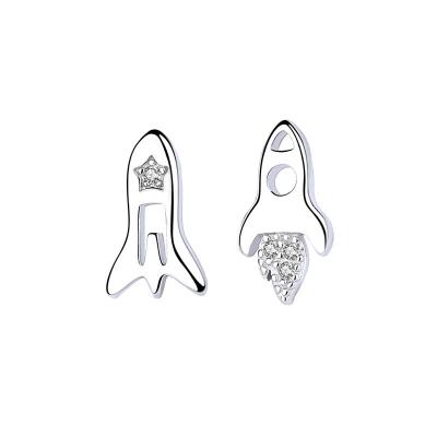 China 925 Sterling Silver TRENDY Airplane Child Jewelry Space Shuttle Earrings For Child for sale