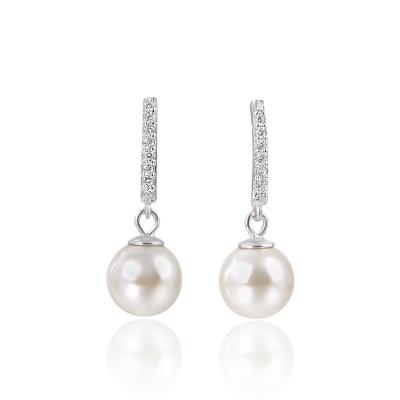 China Cultured Pearl Korean Style Stylish FASHIONABLE 925 Silver Stud Earrings For Women for sale