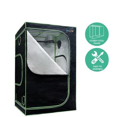 China Easily Assembled 1680D Hydroponic Fabric Dark Plants Mylar Grow Tent 80x80x160CM for sale