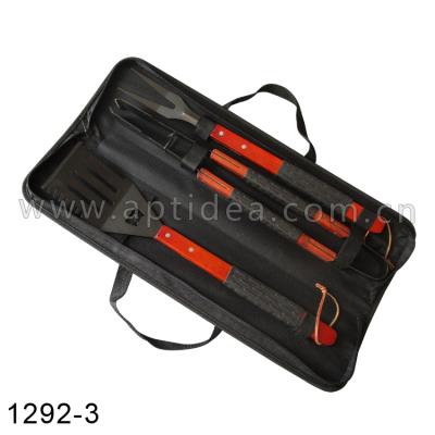 China Nice Easily Cleaned Design Black Coating Barbecue Grill Tool Kit for sale