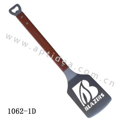 China Promotional Beech Wood Handle Personalized BBQ Spatula Easily Cleaned for sale