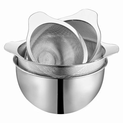 China Factory Sale Various Attractive Price Sell Well Set Stainless Steel Salad Mixing Bowls for sale