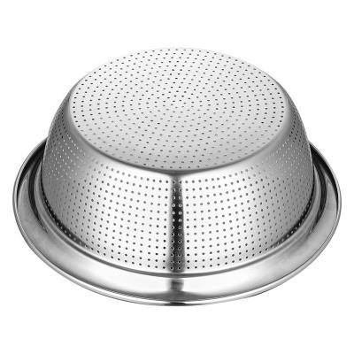 China 2020 Promotional Various Durable Using Stainless Steel Tail Multifunction Double Sided 28cm Colander With Handle for sale