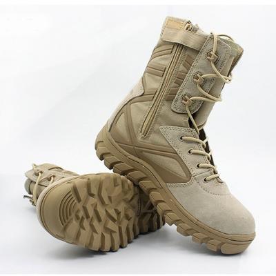 China High Quality Leather Military Boots Leather Tactical Military Shoes Army Combat Tactical Desert Boots Walking Foot Military Boots for sale