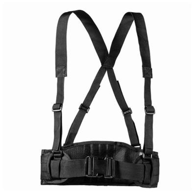 China Water Proof Combat Tactical Waist Padded Belt With Wide X-Shaped Adjustable Molle Suspender High Quality Nylon Belts Padded Belt for sale