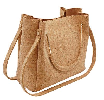 China Fashion Customized Logo Bags Non-Leather Vegan Cork Women Handbags Ladies Designer Bags for sale