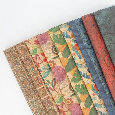 China Hot Sale Vegan Waterproof Cork Fabric Printing Biodegradable Natural Natural Cork Fabric Printed Organic for sale