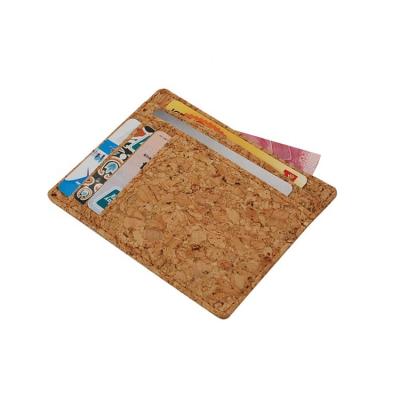 China Hot Selling Minimalist Credit Card Holder Vintage Credit Card RFID Slim Wallet Pocket Wallet Safe Minimalist RFID Cork Card Holder for sale