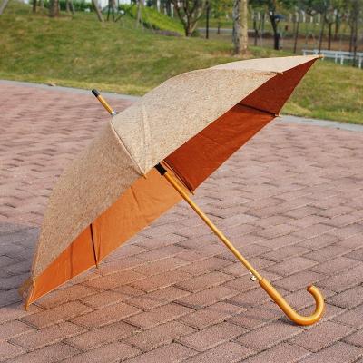 China Wholesale Natural Eco Friendly Eco Cork Fabric Umbrella Wooden Umbrella Eco Friendly for sale