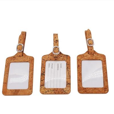 China Eco-Friendly Wholesale Wooden Cork Come From Portugal Cork Luggage Tag for sale