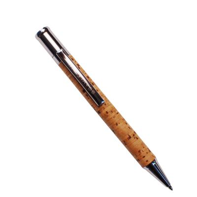 China Wholesale And Retail Eco Natural Cork Wood Ball Point Pens Recycled Logo Natural Eco Cork Pens Customized for sale