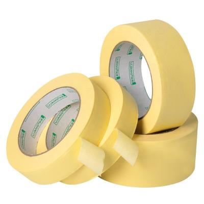 China 24mm Yellow Masking Tape For Car Heat Resistant And Customized Logo for sale