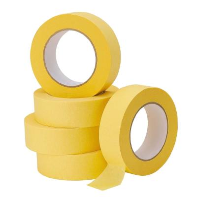 China Automotive Body Shop Crepe Painters Masking Tape With 120 Degree Temperature Resistance for sale